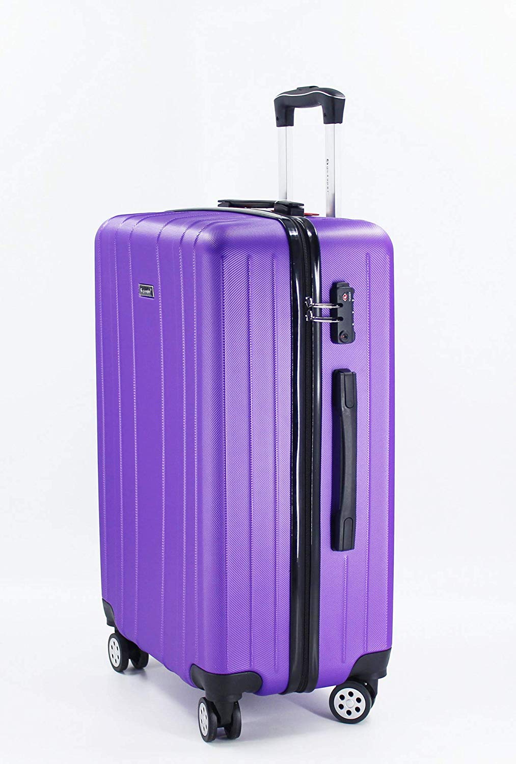 luggage travel trolley with 4 wheels 3 pieces set,purple 8662